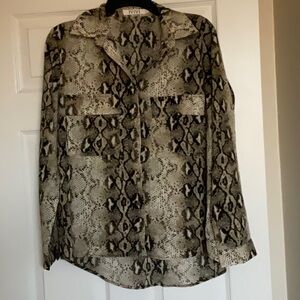 IVIVI Snakeskin button Up